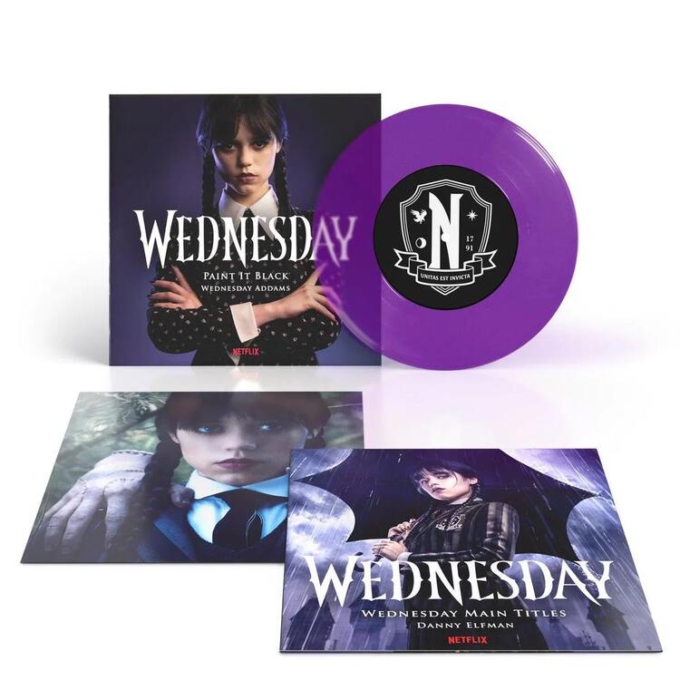 SOUNDTRACK - Paint It Black / Wednesday Theme Song - Original Series Soundtrack (Limited Transparent Purple Coloured Vinyl)