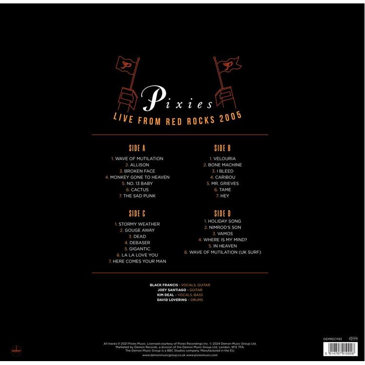 PIXIES - Live From Red Rocks 2005 (140g Orange Marble Vinyl) (Rsd 2024)