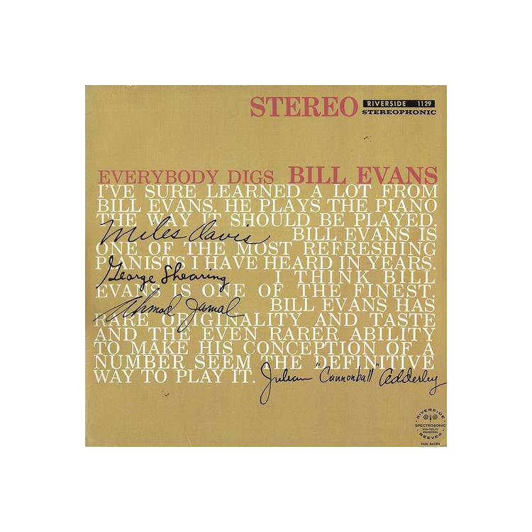 BILL EVANS TRIO - Everybody Digs Bill Evans (Natural Clear Vinyl)