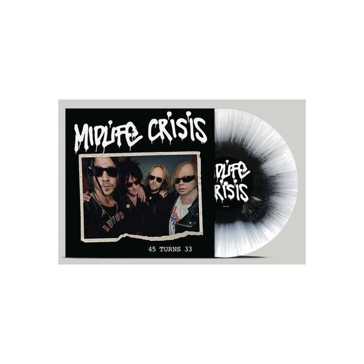 MIDLIFE CRISIS - 45 Turns 33 - Black/white Splatter