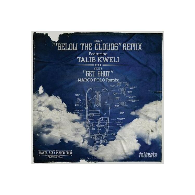 MASTA ACE & MARCO POLO - Below The Clouds (Remix) B/w Get Shot (Remix) [7in]