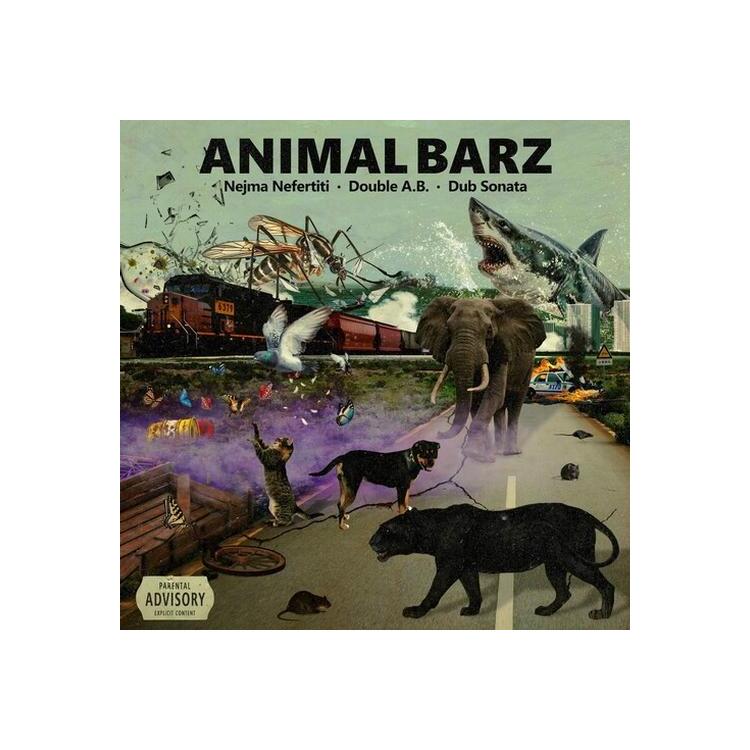 DOUBLE A.B. & DUB SONATA NEJMA NEFERTITI - Animal Barz [lp]