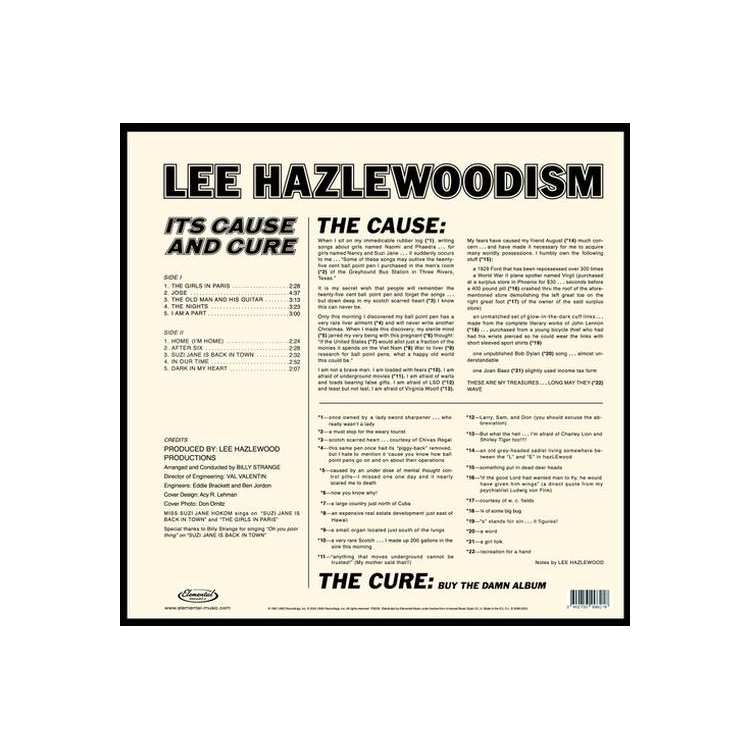 LEE HAZLEWOOD - Lee Hazlewoodism: Its Cause & Cure